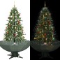 vidaXL Árbol de Navidad con nieve con base en paraguas verde 170 cm vidaXL Árbol de Navidad con nieve con base en paraguas verde 170 cm
