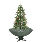 vidaXL Árbol de Navidad con nieve con base en paraguas verde 170 cm vidaXL Árbol de Navidad con nieve con base en paraguas verde 170 cm