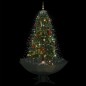 vidaXL Árbol de Navidad con nieve con base en paraguas verde 170 cm vidaXL Árbol de Navidad con nieve con base en paraguas verde 170 cm