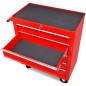 vidaXL Carrito caja de herramientas 5 cajones rojo vidaXL Carrito caja de herramientas 5 cajones rojo