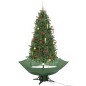 vidaXL Árbol de Navidad con nieve con base en paraguas verde 190 cm vidaXL Árbol de Navidad con nieve con base en paraguas verde 190 cm