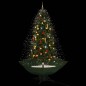 vidaXL Árbol de Navidad con nieve con base en paraguas verde 190 cm vidaXL Árbol de Navidad con nieve con base en paraguas verde 190 cm