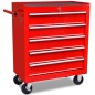 vidaXL Carrito caja de herramientas 5 cajones rojo vidaXL Carrito caja de herramientas 5 cajones rojo