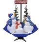 vidaXL Árbol de Navidad con nieve con base de paraguas PVC azul 170 cm vidaXL Árbol de Navidad con nieve con base de paraguas PVC azul 170 cm