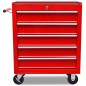 vidaXL Carrito caja de herramientas 5 cajones rojo vidaXL Carrito caja de herramientas 5 cajones rojo