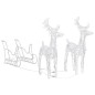 vidaXL Decoración navideña renos y trineo acrílico 160 LEDs 130 cm vidaXL Decoración navideña renos y trineo acrílico 160 LEDs 130 cm