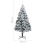 vidaXL Árbol de Navidad artificial con nieve PVC verde 300 cm vidaXL Árbol de Navidad artificial con nieve PVC verde 300 cm