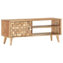 vidaXL Mueble para TV de madera maciza de acacia 100x35x40 cm 