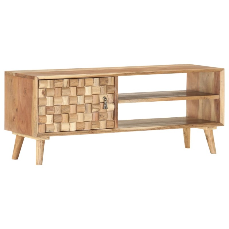 vidaXL Mueble para TV de madera maciza de acacia 100x35x40 cm 