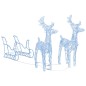 vidaXL Reno y trineo adorno navideño 160 LEDs acrílico 130 cm vidaXL Reno y trineo adorno navideño 160 LEDs acrílico 130 cm