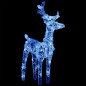 vidaXL Reno y trineo adorno navideño 160 LEDs acrílico 130 cm vidaXL Reno y trineo adorno navideño 160 LEDs acrílico 130 cm