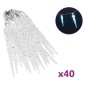 vidaXL Luces carámbanos de Navidad 40 uds acrílico blanco frío vidaXL Luces carámbanos de Navidad 40 uds acrílico blanco frío
