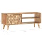 vidaXL Mueble para TV de madera maciza de acacia 100x35x40 cm 