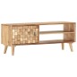vidaXL Mueble para TV de madera maciza de acacia 100x35x40 cm 