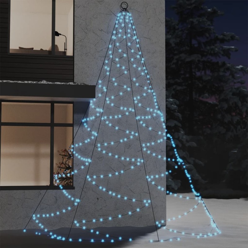 vidaXL Árbol de pared con gancho metálico 720 LED blanco frío 5 m vidaXL Árbol de pared con gancho metálico 720 LED blanco frío 5 m