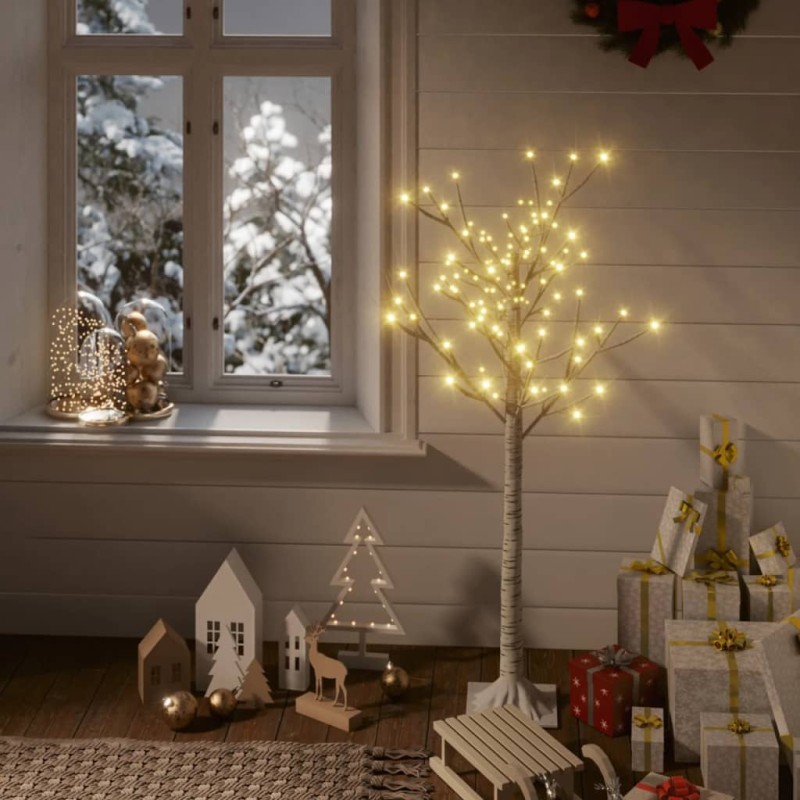 vidaXL Árbol de Navidad LED blanco cálido sauce interior exterior 1,2m vidaXL Árbol de Navidad LED blanco cálido sauce interior exterior 1,2m