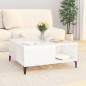 vidaXL Mesa de centro madera contrachapada blanco brillo 80x80x36,5 cm vidaXL Mesa de centro madera contrachapada blanco brillo 80x80x36,5 cm