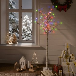 vidaXL Árbol de Navidad LED de colores sauce interior exterior 1,5 m
