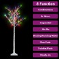 vidaXL Árbol de Navidad LED de colores sauce interior exterior 1,5 m