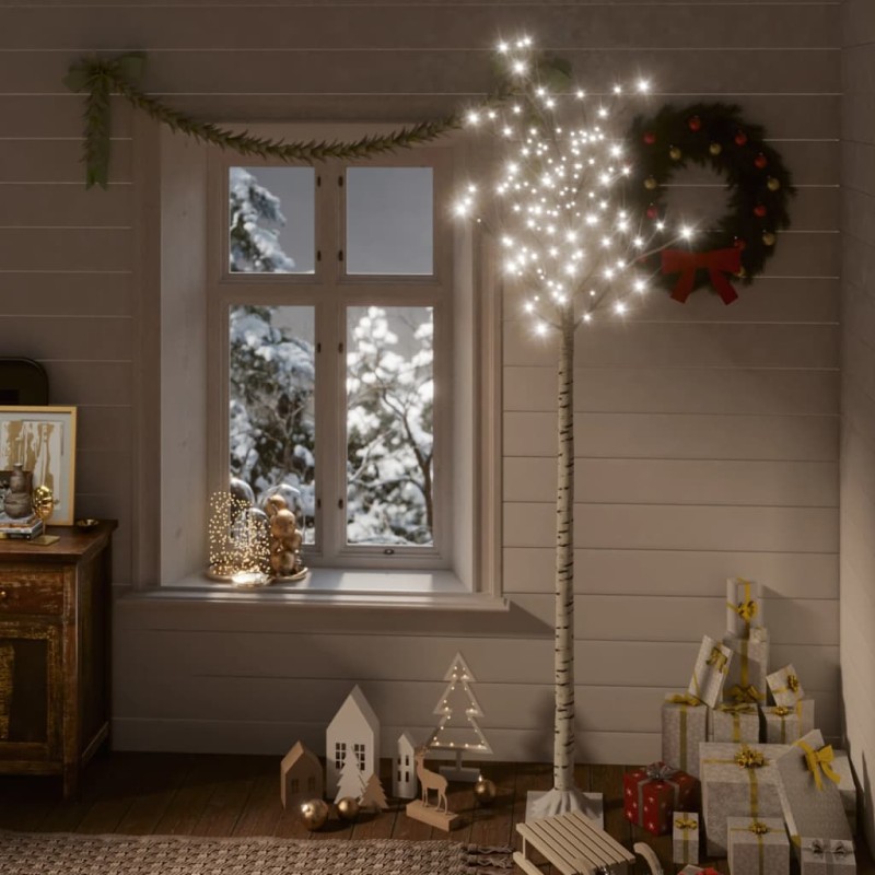 vidaXL Árbol de Navidad LED blanco frío sauce interior exterior 2,2 m vidaXL Árbol de Navidad LED blanco frío sauce interior exterior 2,2 m