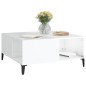 vidaXL Mesa de centro madera contrachapada blanco brillo 80x80x36,5 cm vidaXL Mesa de centro madera contrachapada blanco brillo 80x80x36,5 cm