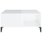 vidaXL Mesa de centro madera contrachapada blanco brillo 80x80x36,5 cm vidaXL Mesa de centro madera contrachapada blanco brillo 80x80x36,5 cm