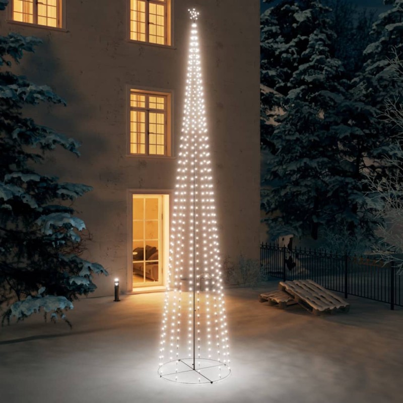 vidaXL Árbol de Navidad cónico 752 LEDs blanco frío 160x500 cm vidaXL Árbol de Navidad cónico 752 LEDs blanco frío 160x500 cm