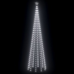 vidaXL Árbol de Navidad cónico 752 LEDs blanco frío 160x500 cm