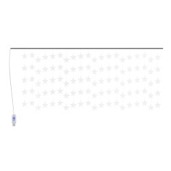 vidaXL Cortina de luces estrellas 500 LEDs blanco cálido 8 funciones