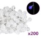 vidaXL Guirnalda de luces globos 8 funciones 20 m 200 LEDs azul vidaXL Guirnalda de luces globos 8 funciones 20 m 200 LEDs azul