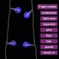 vidaXL Guirnalda de luces globos 8 funciones 20 m 200 LEDs azul vidaXL Guirnalda de luces globos 8 funciones 20 m 200 LEDs azul
