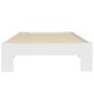vidaXL Estructura de cama de madera maciza de pino blanco 90x200 cm