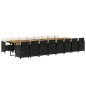 vidaXL Set de muebles jardín 17 pzas con cojines ratán sintético negro vidaXL Set de muebles jardín 17 pzas con cojines ratán sintético negro