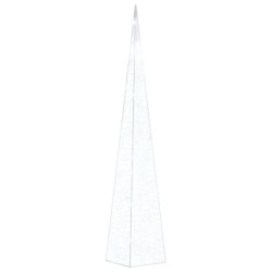 vidaXL Cono de luz LED decorativo acrílico blanco frío 90 cm