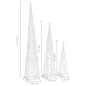 vidaXL Cono de luz LED decorativo acrílico multicolor 60/90/120 cm vidaXL Cono de luz LED decorativo acrílico multicolor 60/90/120 cm