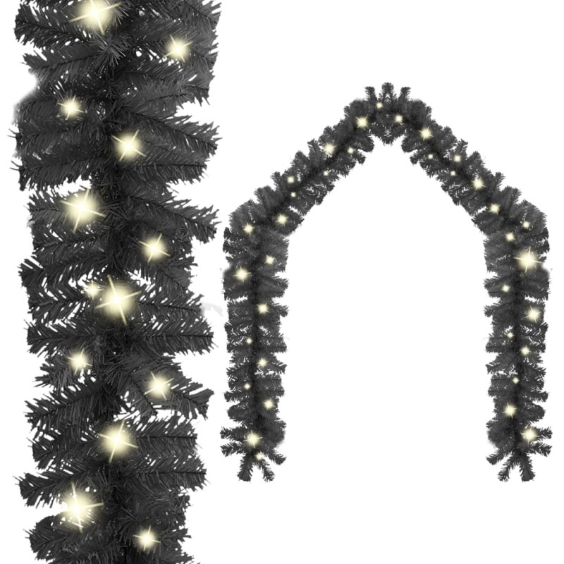 vidaXL Guirnalda de Navidad con luces LED negro 20 m vidaXL Guirnalda de Navidad con luces LED negro 20 m