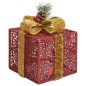 vidaXL Caja regalo decorativa Navidad 3 pzas rojo exterior/interior vidaXL Caja regalo decorativa Navidad 3 pzas rojo exterior/interior