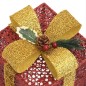 vidaXL Caja regalo decorativa Navidad 3 pzas rojo exterior/interior vidaXL Caja regalo decorativa Navidad 3 pzas rojo exterior/interior