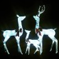 vidaXL Figuras familia de renos de Navidad blanco y plateado 201 LED vidaXL Figuras familia de renos de Navidad blanco y plateado 201 LED