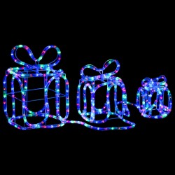 vidaXL Cajas de regalo adorno navideño 180 LED interior y exterior