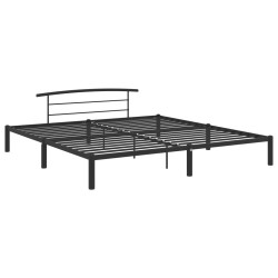 vidaXL Estructura de cama de metal negro 200x200 cm