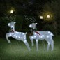 vidaXL Renos de Navidad 2 unidades 40 LED blanco vidaXL Renos de Navidad 2 unidades 40 LED blanco