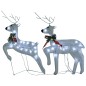 vidaXL Renos de Navidad 2 unidades 40 LED blanco vidaXL Renos de Navidad 2 unidades 40 LED blanco