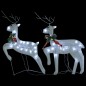 vidaXL Renos de Navidad 2 unidades 40 LED blanco vidaXL Renos de Navidad 2 unidades 40 LED blanco