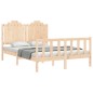 vidaXL Estructura de cama con cabecero madera maciza 140x200 cm vidaXL Estructura de cama con cabecero madera maciza 140x200 cm