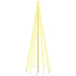 vidaXL Árbol de Navidad con pincho 732 LED blanco cálido 500 cm