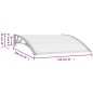 vidaXL Marquesina para puerta PC 120x100 cm