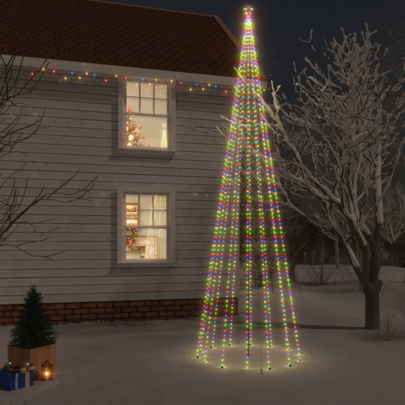 vidaXL Árbol de Navidad con pincho 1134 LED de colores 800 cm vidaXL Árbol de Navidad con pincho 1134 LED de colores 800 cm