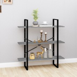 vidaXL Estantería madera contrachapada gris Sonoma 100x30x105 cm