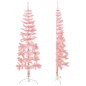 vidaXL Medio árbol de Navidad artificial con soporte rosa 120 cm vidaXL Medio árbol de Navidad artificial con soporte rosa 120 cm